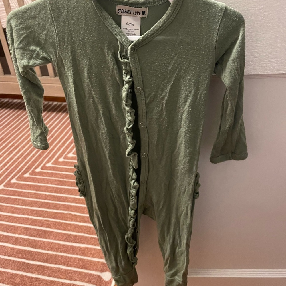 Spearmint Love Green Kids One Piece Footie